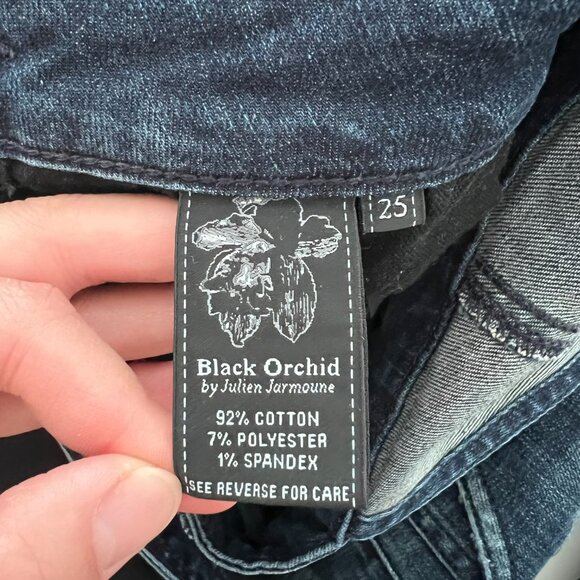 Black Orchid Fitted Overalls - Distressed Denim - Size 25 - Picture 4 of 4